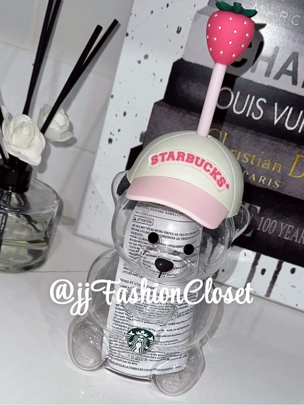 Super cute Pink & White Strawberry Bear C